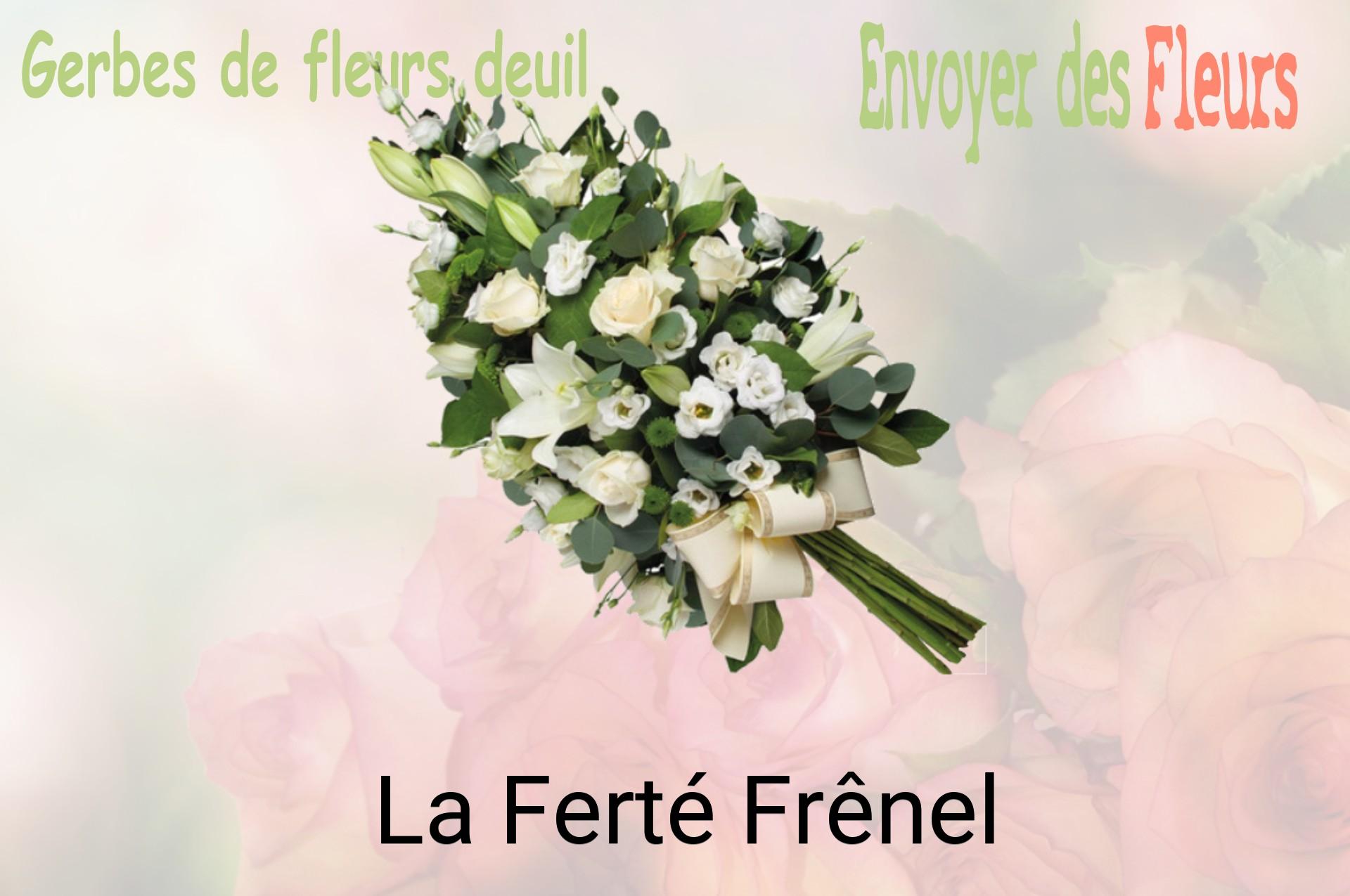 Gerbe de fleurs de deuil livrée à La Ferté-Frênel
